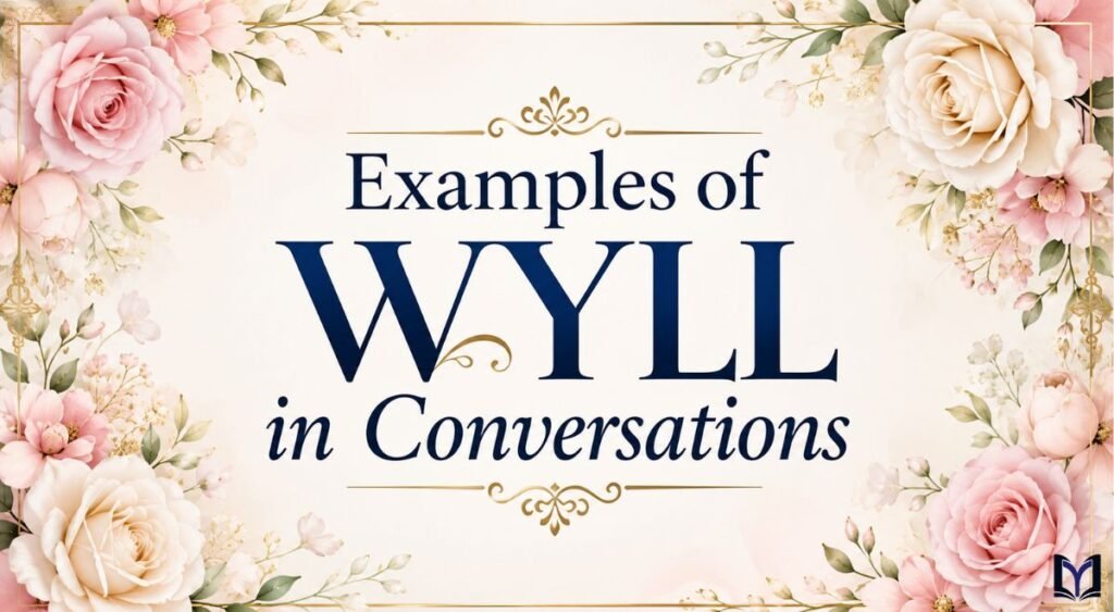 Examples of WYLL in Conversations