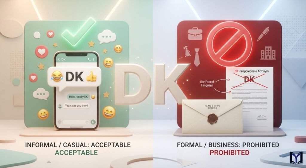 When Should You Use or Avoid DK in a Conversation?