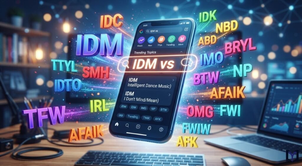 IDM vs Similar Texting Slang and Acronyms