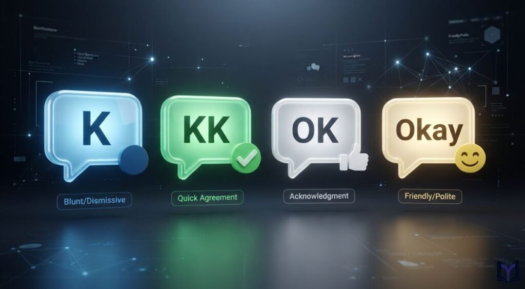 Is KK Different From K, OK, and Okay?