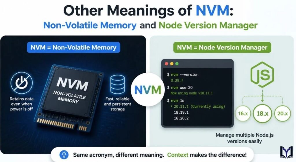 Other Meanings of NVM: Non-Volatile Memory and Node Version Manager